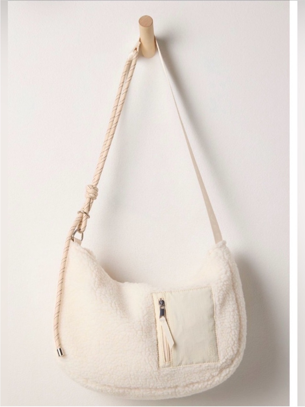 FP Movement by Free People Cream Slope Sherpa Sling Bag